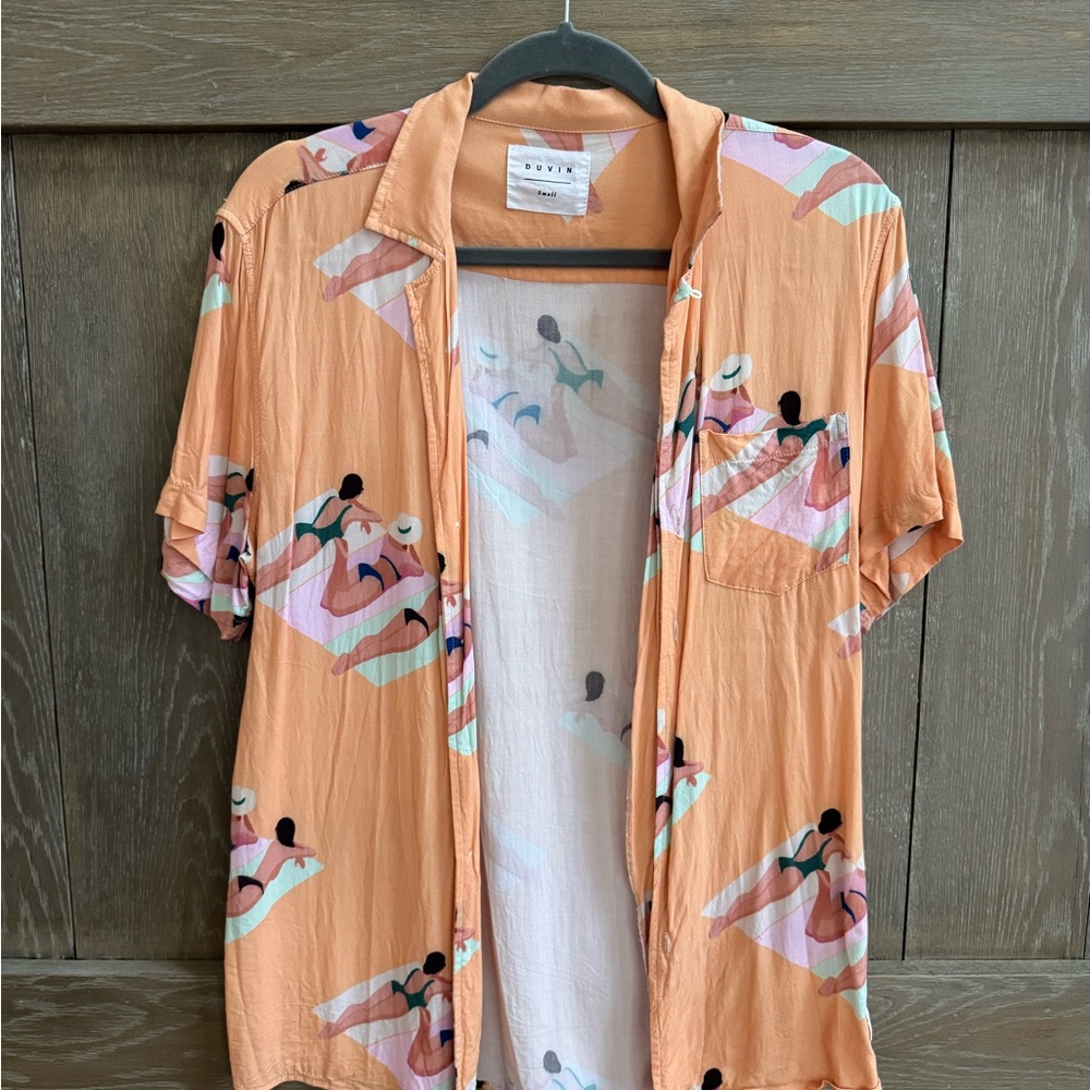 “John B” Duvin Orange Beach Ladies Button Down Shirt